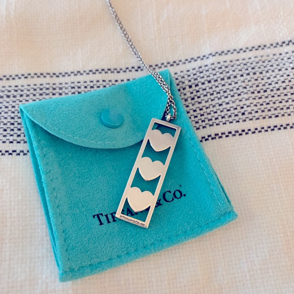 Tiffany & Co. Three Heart Pendant Necklace